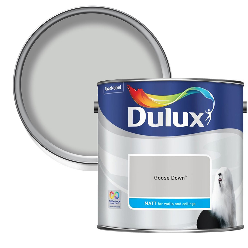 Dulux Walls & Ceilings Goose Down Matt Emulsion Paint 2.5L Image 1