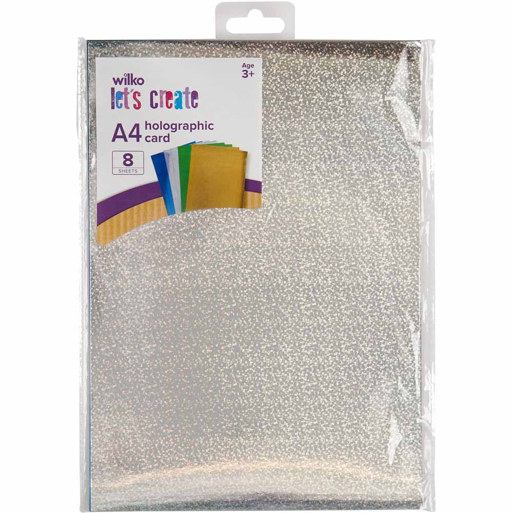 Wilko A4 Holographic Card 220gsm Asst Image 1