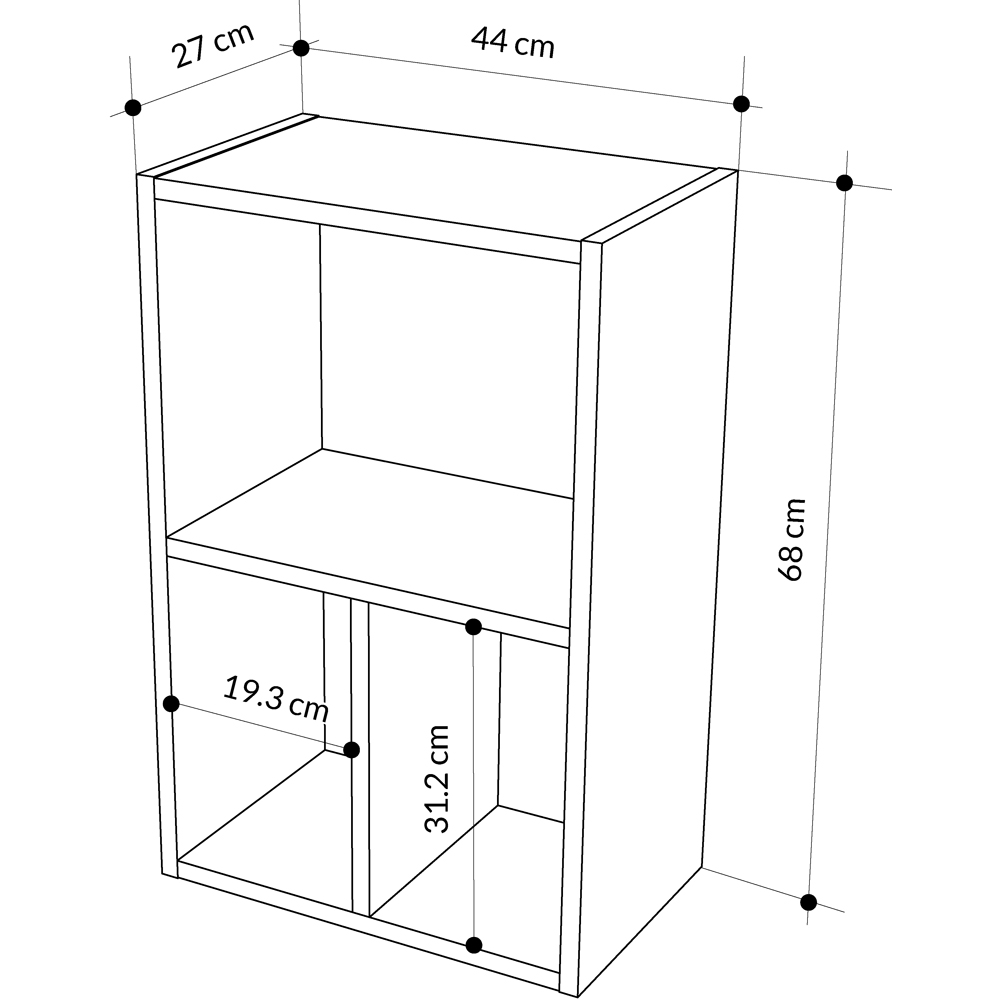 Decortie Combayn 3 Shelf Hitit Low Freestanding Bookcase Image 5
