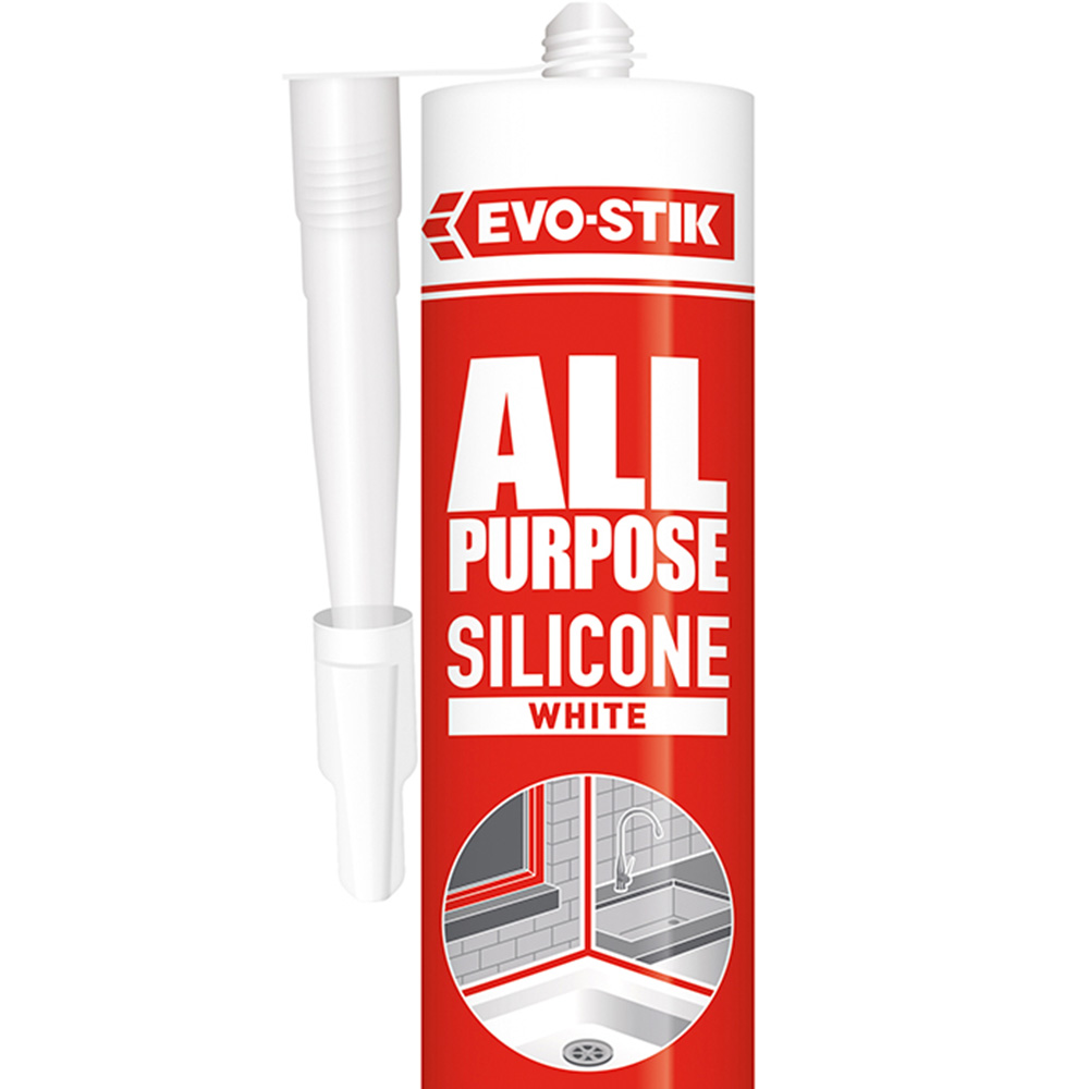 Evo-Stik White All Purpose Silicone Sealant Image 2