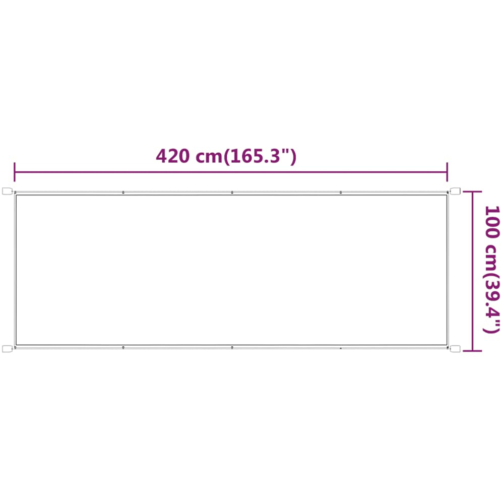 vidaXL Green Oxford Fabric Vertical Awning 1 x 4.2m Image 6