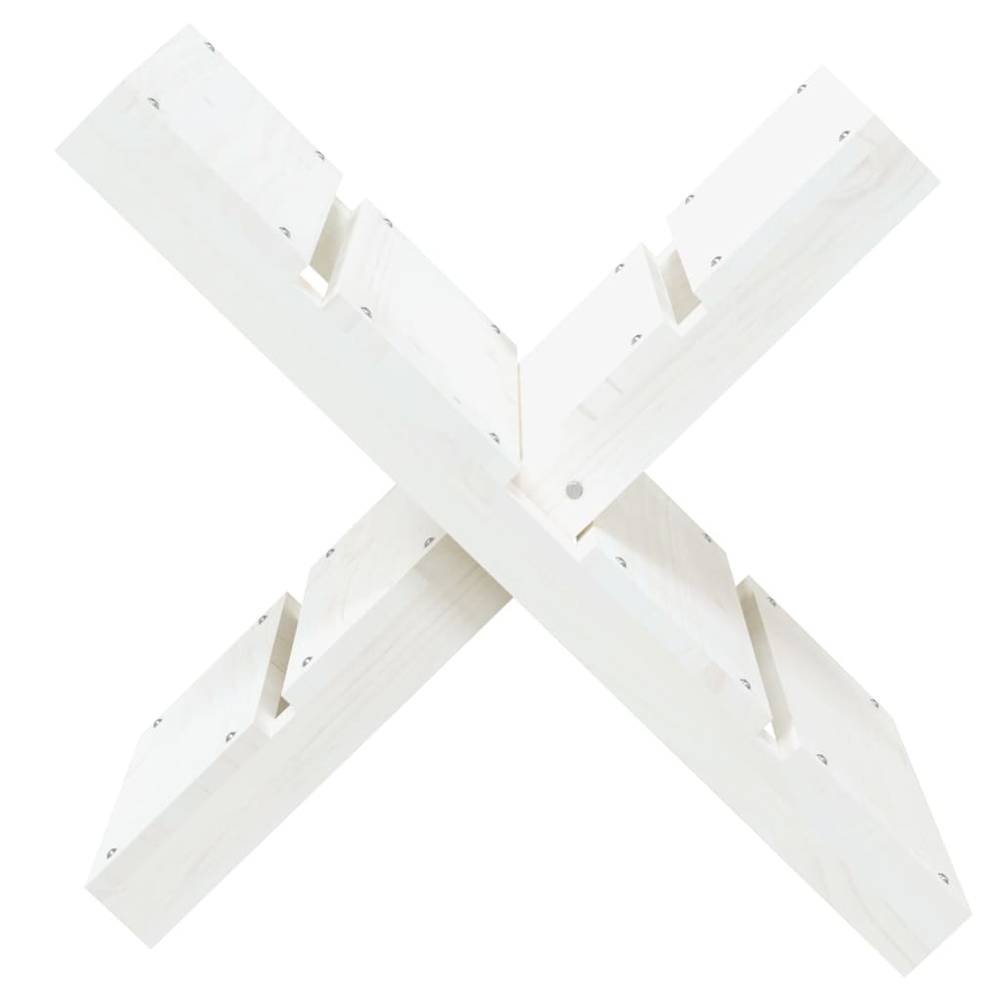 vidaXL White Pine Wood Firewood Log Holder 48 x 47 x 39.5cm Image 4