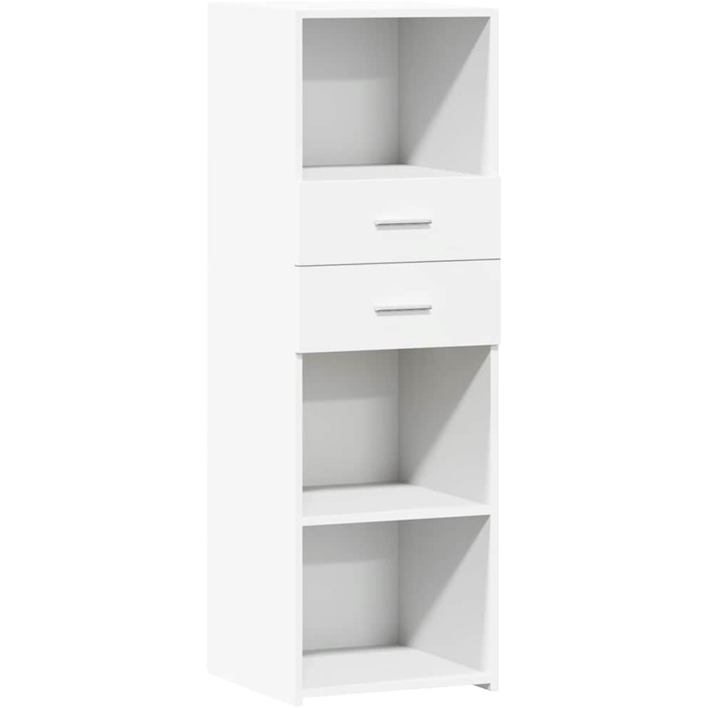 vidaXL 2 Drawer 3 Shelf White Highboard Image 2