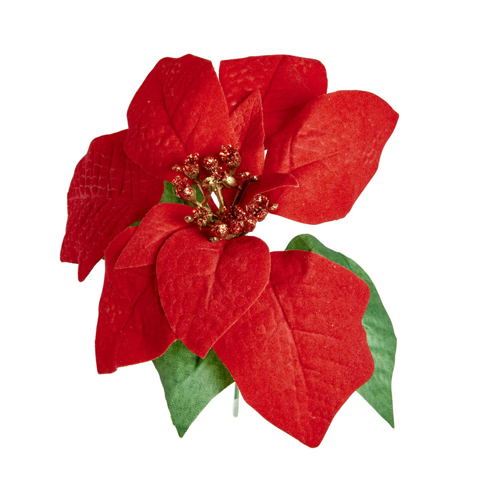 Wilko Christmas Poinsettia Pick Wilko