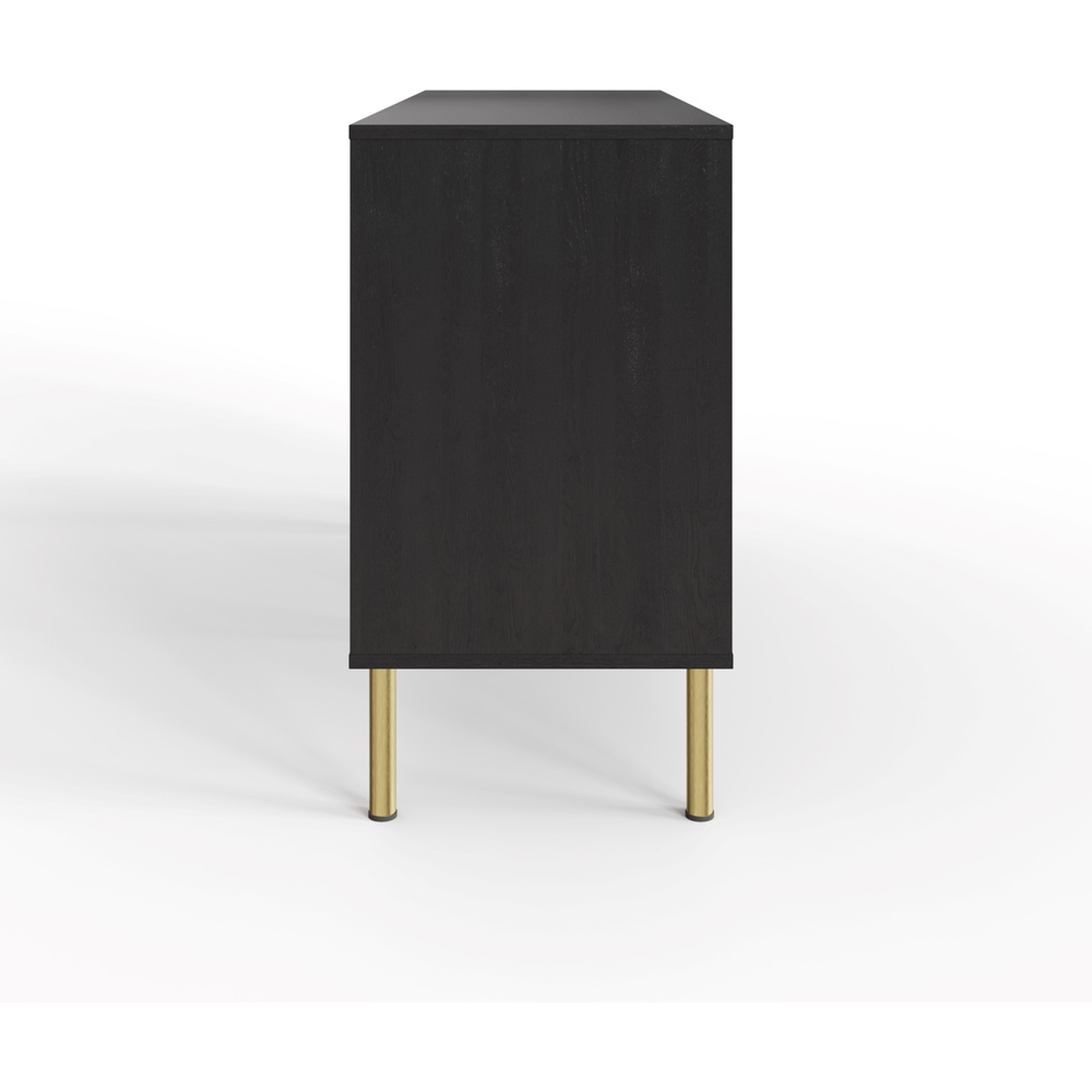 GFW Nervata 2 Door 3 Drawer Black Sideboard Image 5