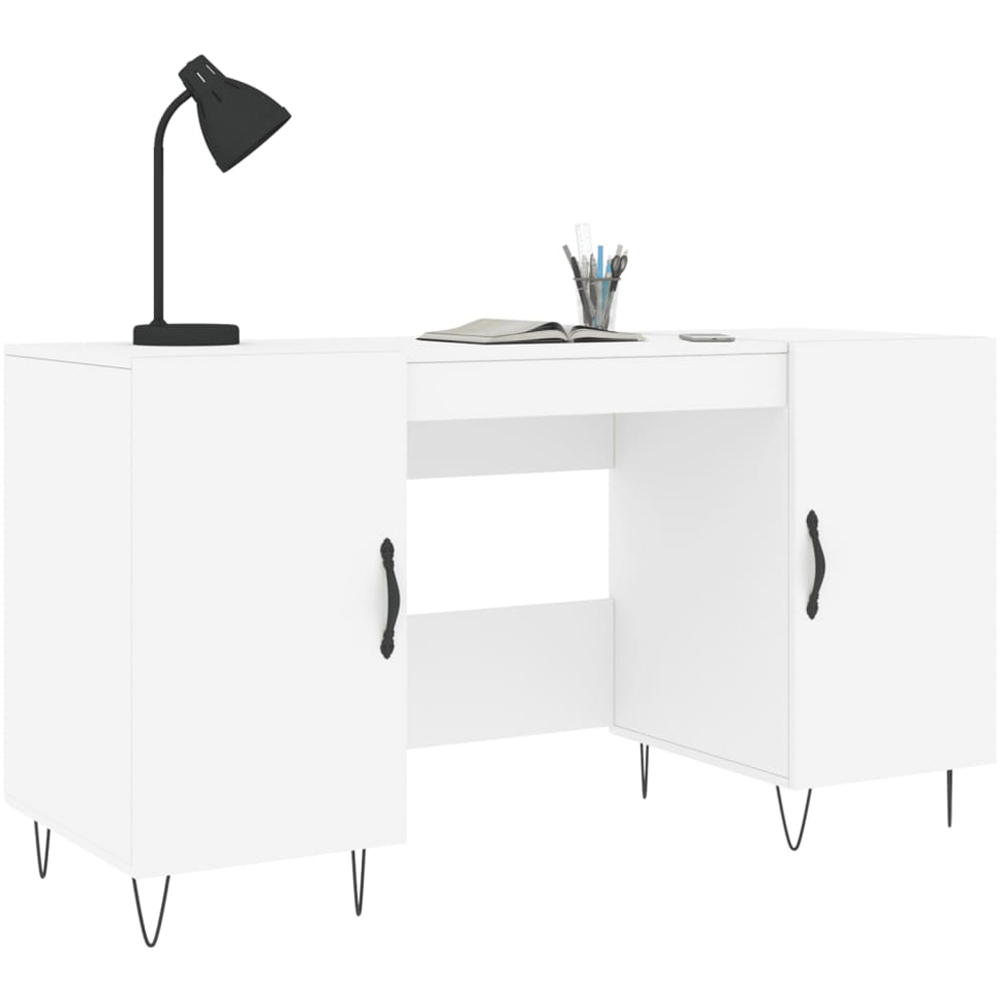 vidaXL 2 Door Modern Desk Grey Image 3