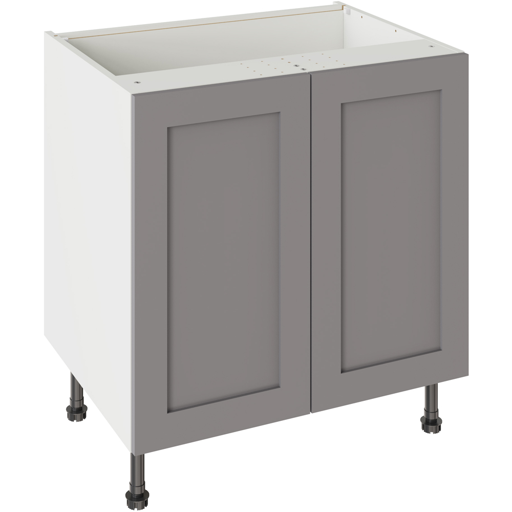 Kitchen Kit Shaker Matt Dust Grey Base Kitchen Cabinet Flatpack 800mm Image 1