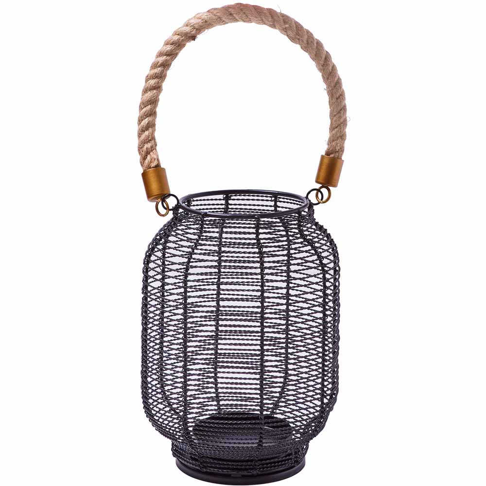 Wilko Black Wire Lantern Image 1