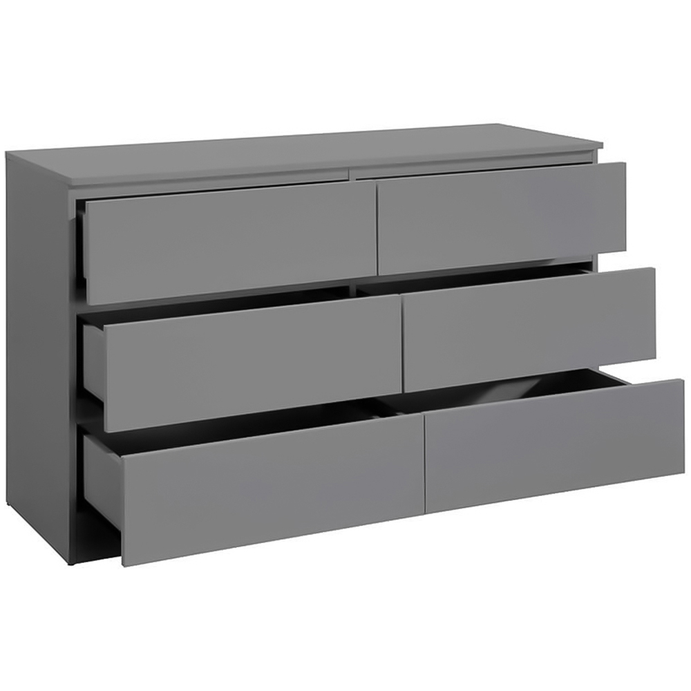 Oslo 6 Drawer Grey Chest of Drawers Image 4