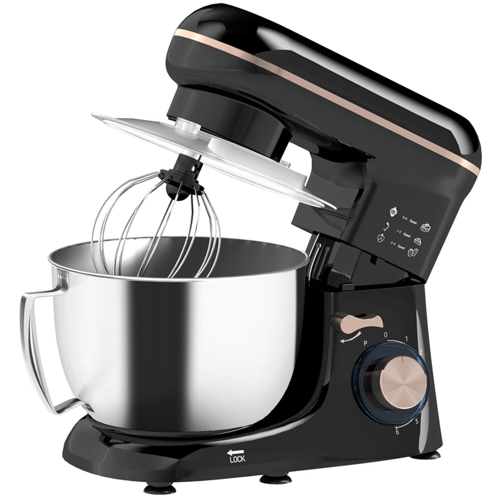 HOMCOM 800-250V70BK Black 4.5L Electric Stand Mixer with Dough Hook 1400W Image 1