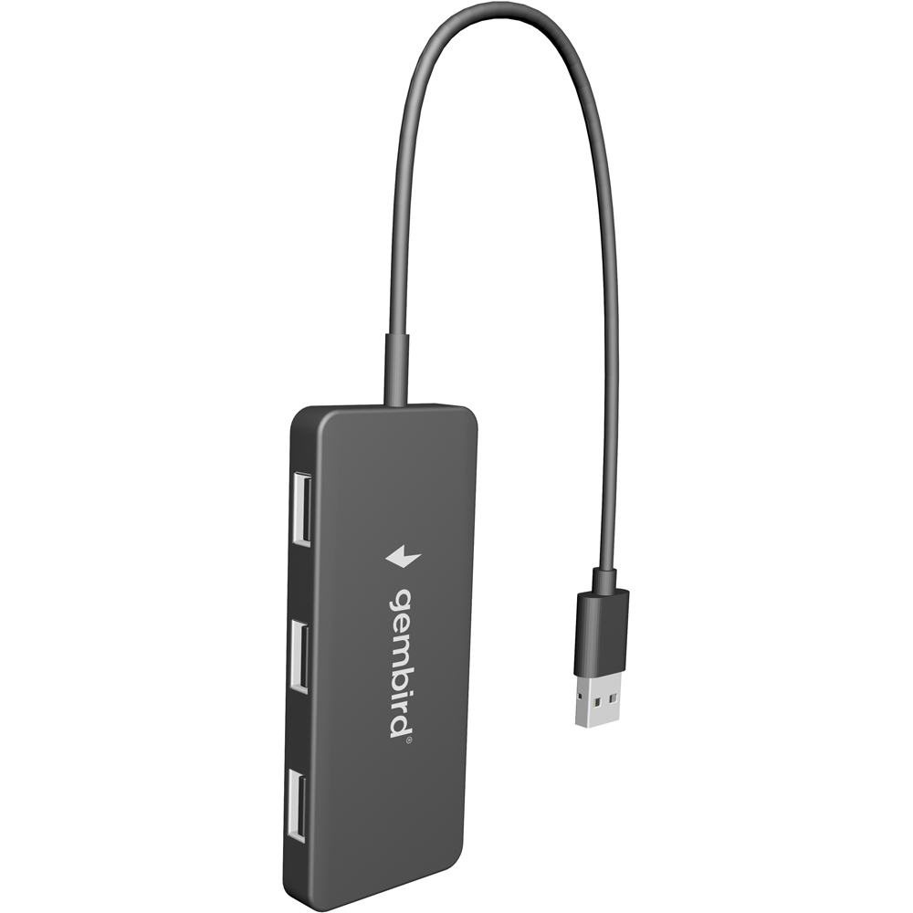 Gembird Black 4 Port USB Hub Image 1
