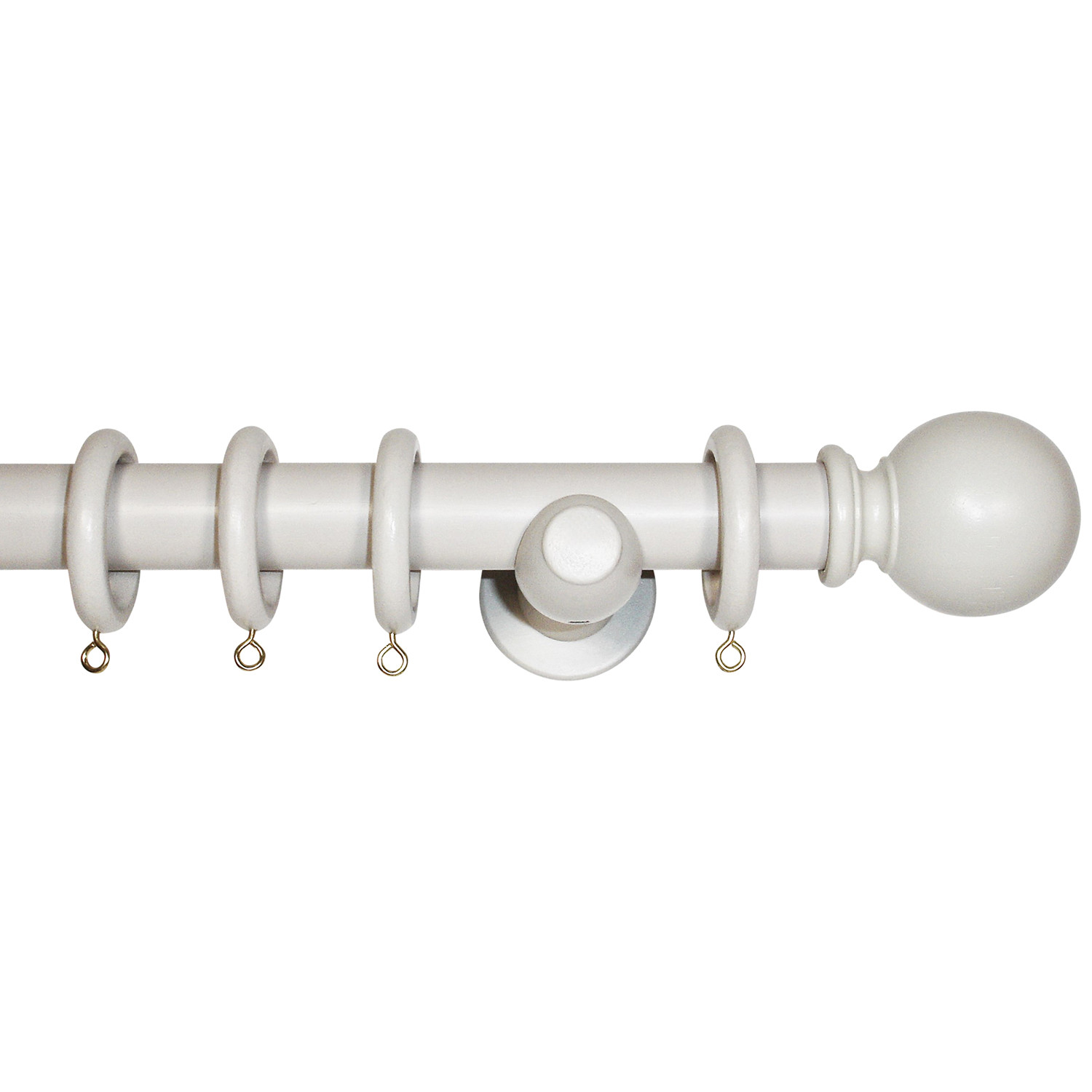 Richmond Curtain Pole - Light Grey - Light Grey / 240cm Image 2