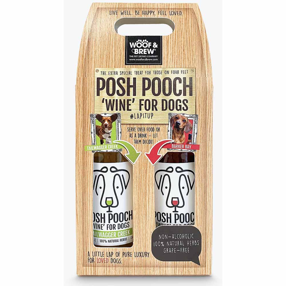 Woof & Brew Posh Pooch Dog Wine 2 x 250ml Image 2