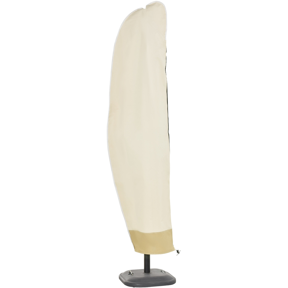 Outsunny White Deluxe Outdoor Parasol Cover Image 1