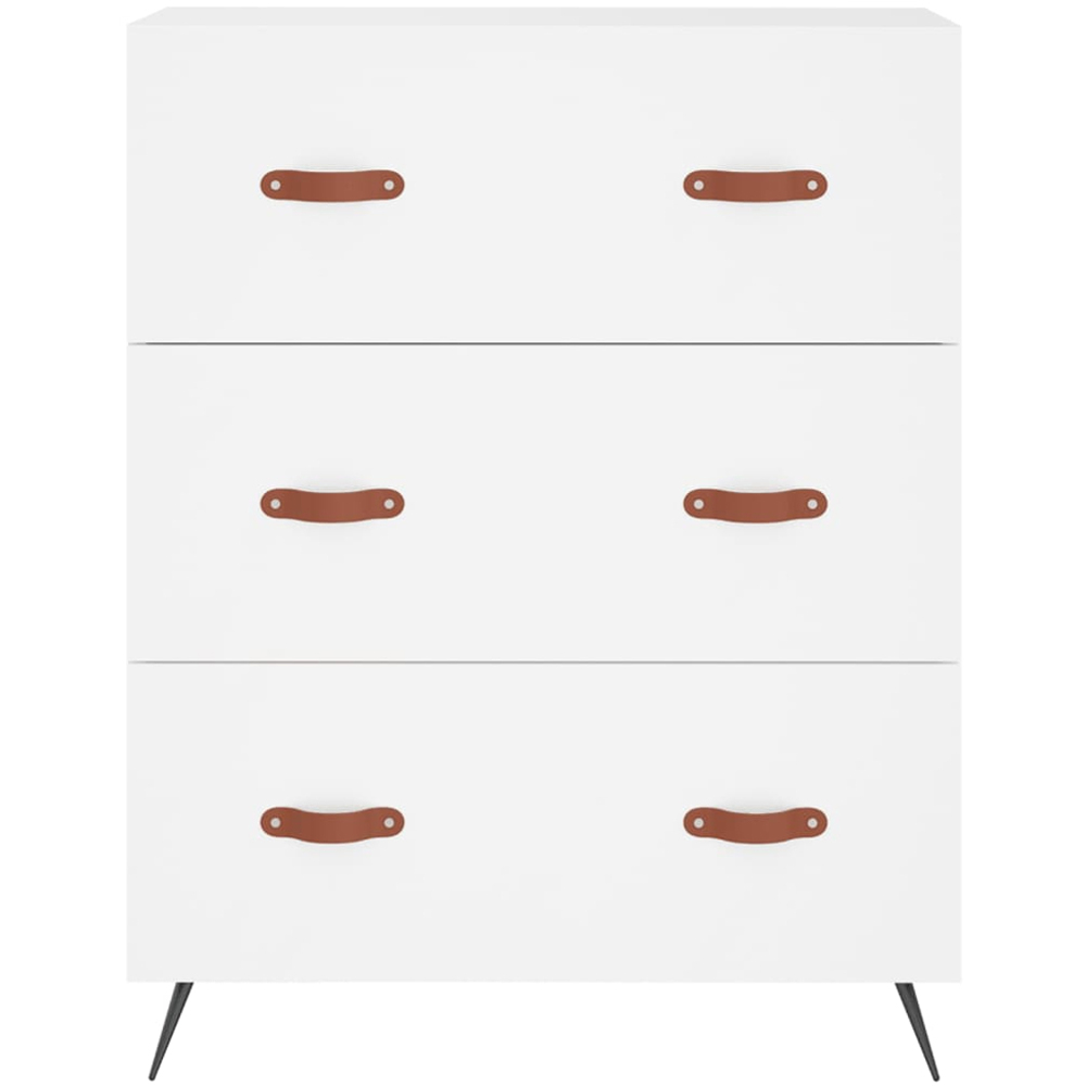 vidaXL 2 Door 3 Drawer White Tall Highboard Image 8