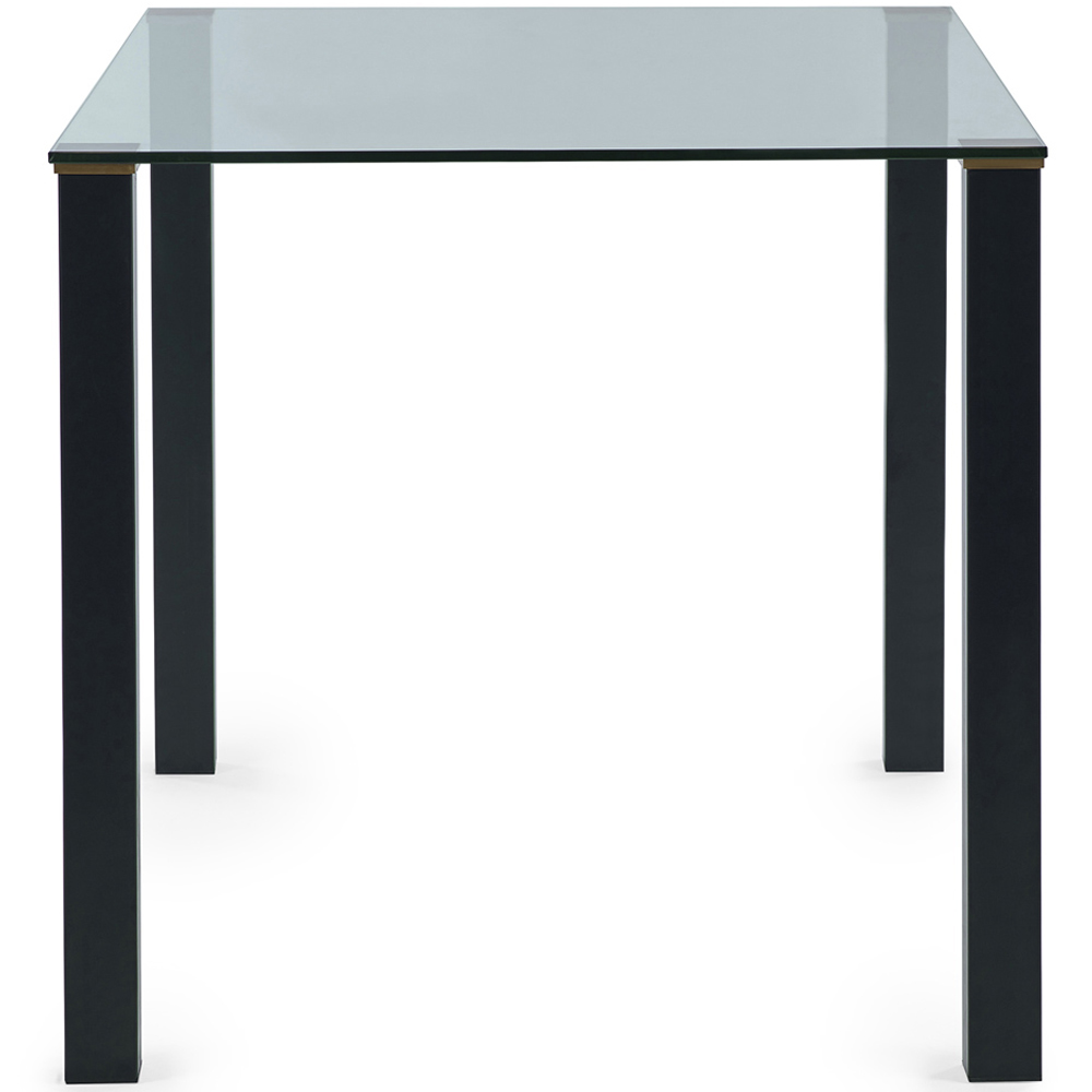 Julian Bowen Piero Glass 4 Seater Rectangular Dining Table Black Image 4