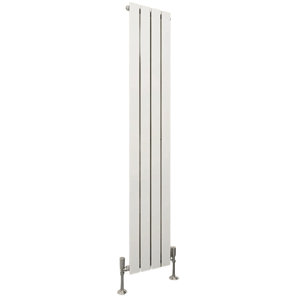 White Single Flat Panel Vertical Column Radiator 1800 x 272mm Image 1