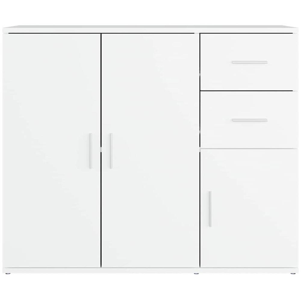 vidaXL 3 Door 2 Drawer White Sideboard Image 4