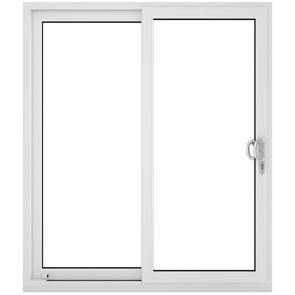 Crystal uPVC Sliding Patio Right to Left White Clear Glass 1790x2090mm Image 1