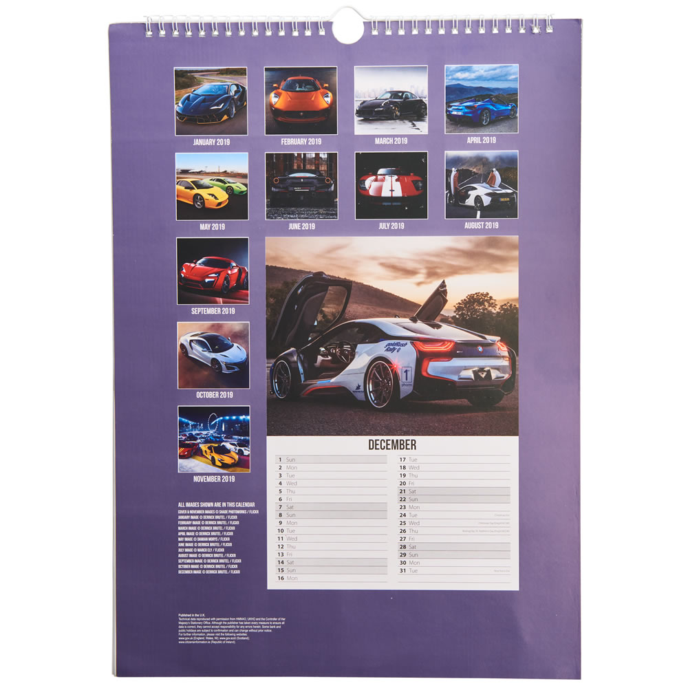 Wiko Dream Cars Calendar Image 2