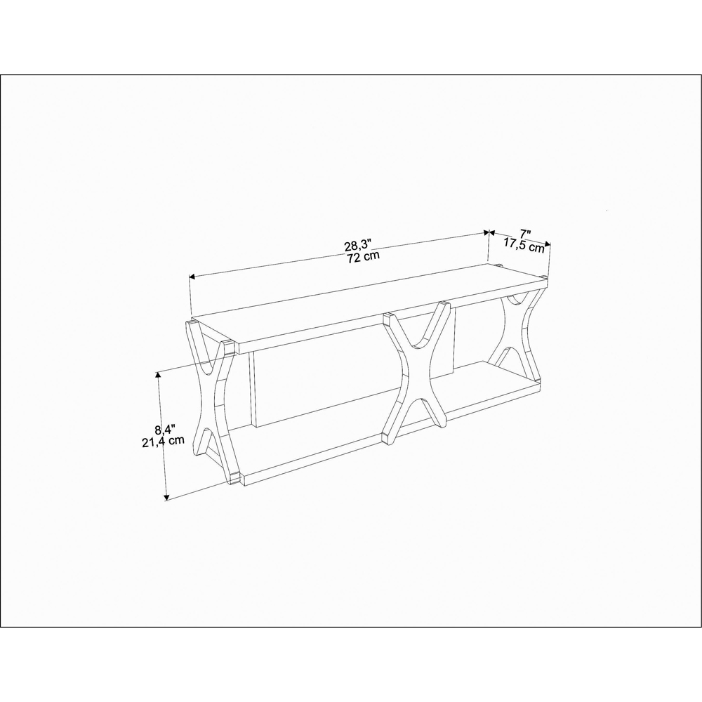 Decorotika Seza Single Shelf Oak and Black Practical Wall Mount Shelf Image 6