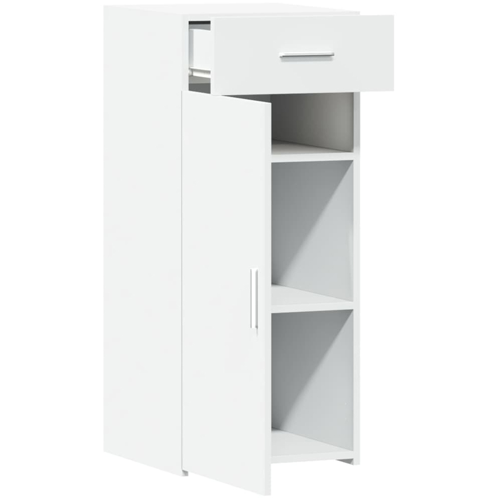 vidaXL Single Door Single Drawer White Sideboard Image 8