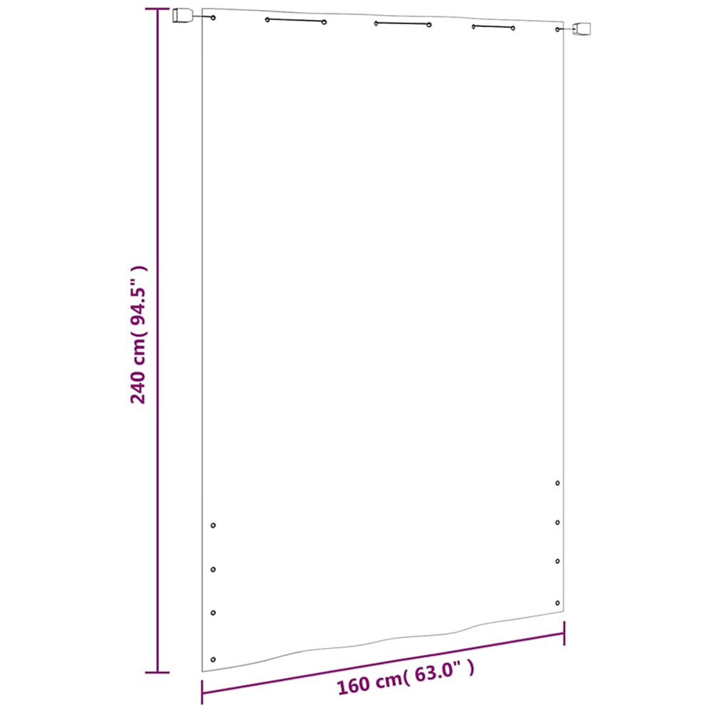 vidaXL 160 x 240cm Green Oxford Fabric Balcony Privacy Screen Image 6