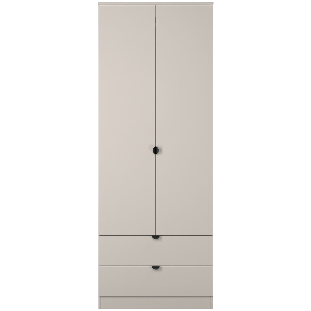 Crowndale Bora 2 Door 2 Drawer Kashmir Matt Tall Double Wardrobe Image 2