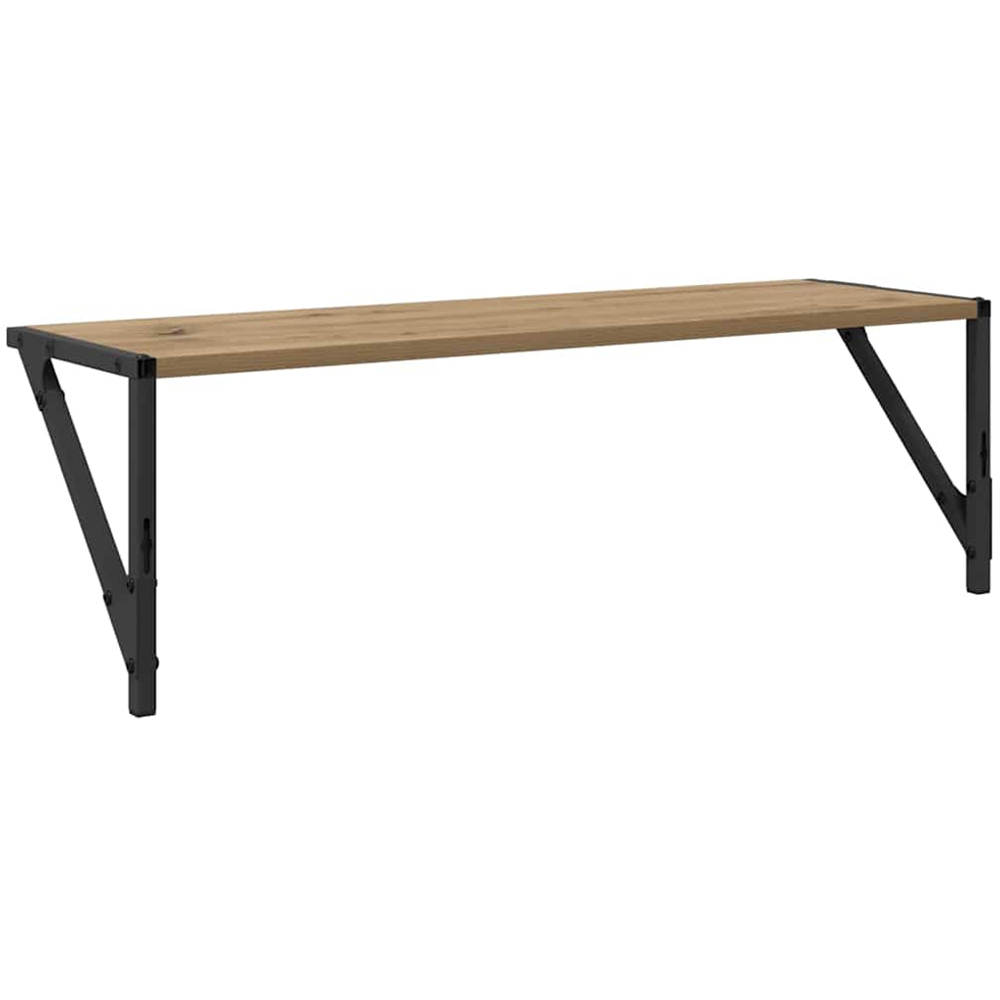vidaXL 80 x 25cm Artisan Oak Wall Shelf Set of 2 Image 7