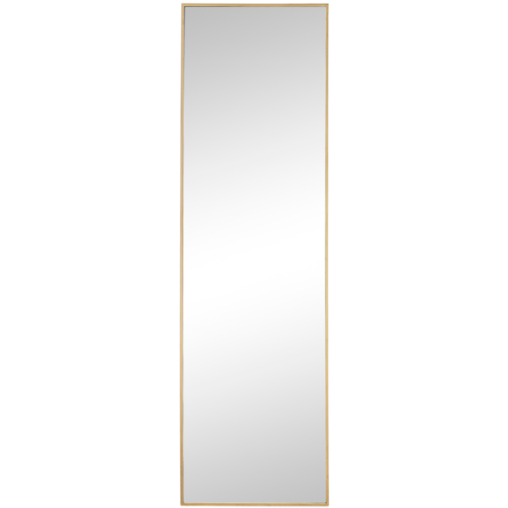Furniturebox Austen Rectangular Gold Extra Large Metal Wall Mirror 170 x 50cm Image 1