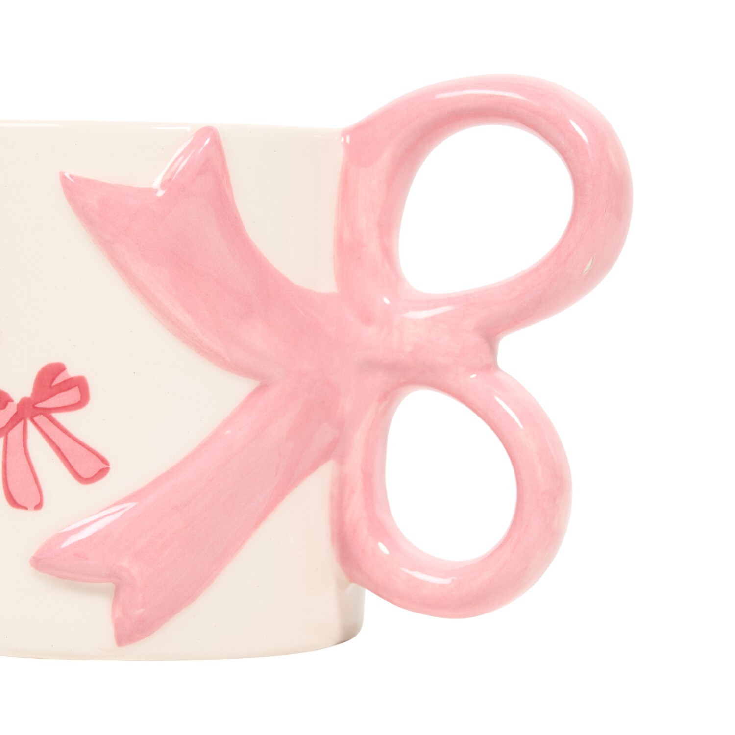 Stylish Bow Mug Pink Image 3