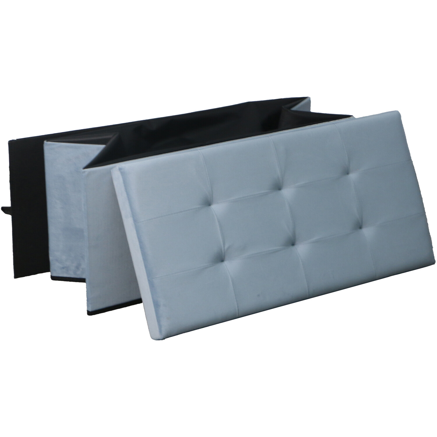 Seville Brushed Velvet Trunk - Blue Image 2