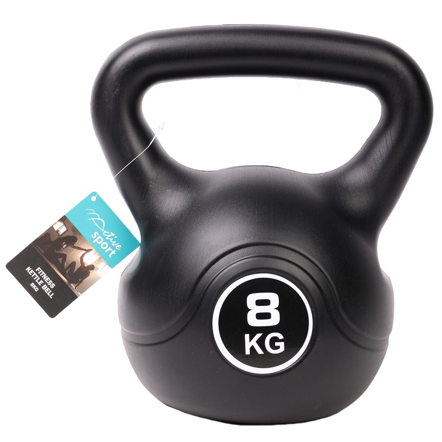 Active Sport Black Fitness KettleBell Weight 8kg