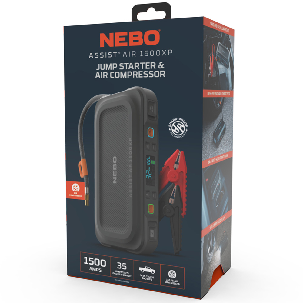 Nebo Assist Air 1500XP 4-in-1 1500Amp Car Jump Starter Kit with 150 PSI Air Compressor Image 3
