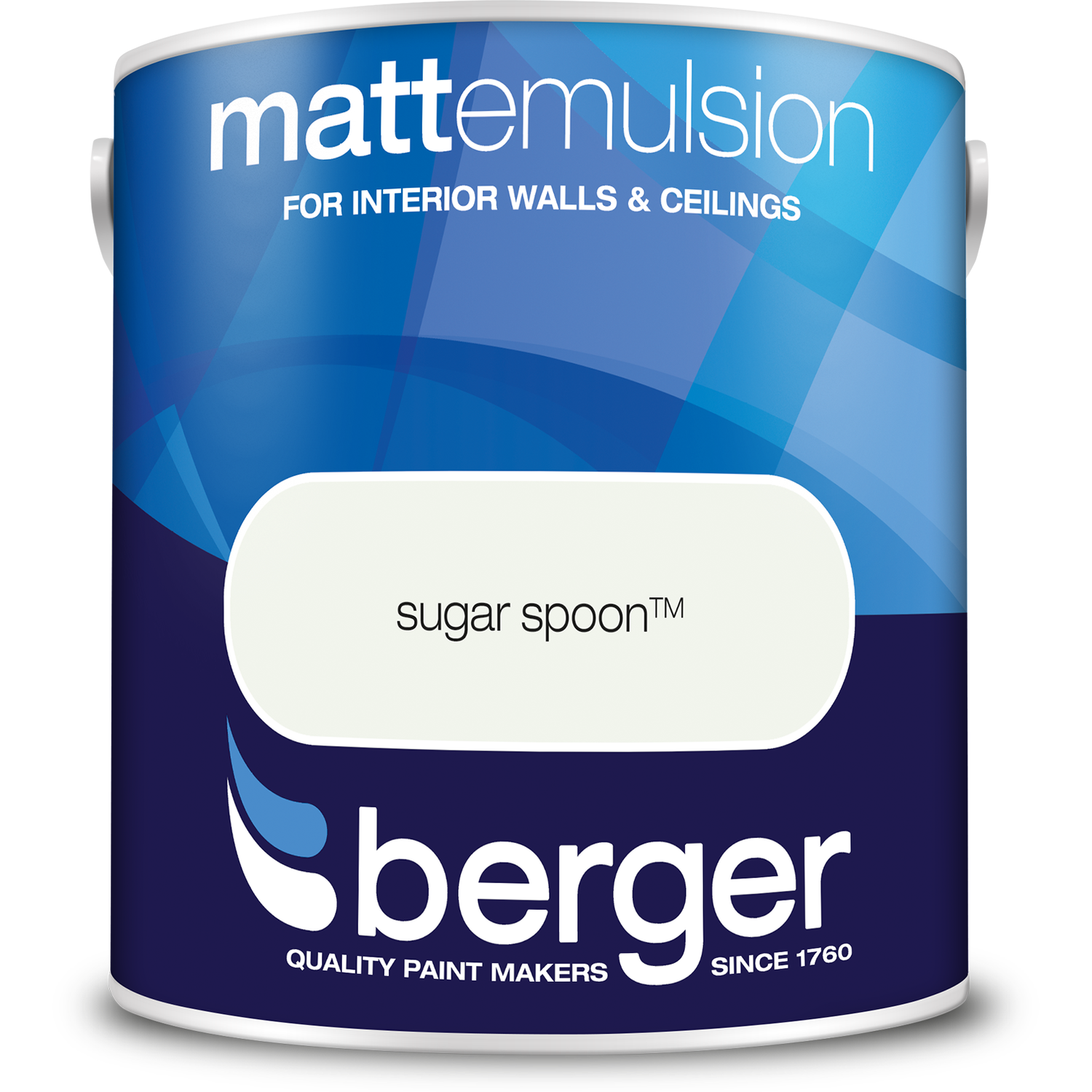 Berger Walls & Ceilings Sugar Spoon Matt Emulsion Paint 2.5L Image 2