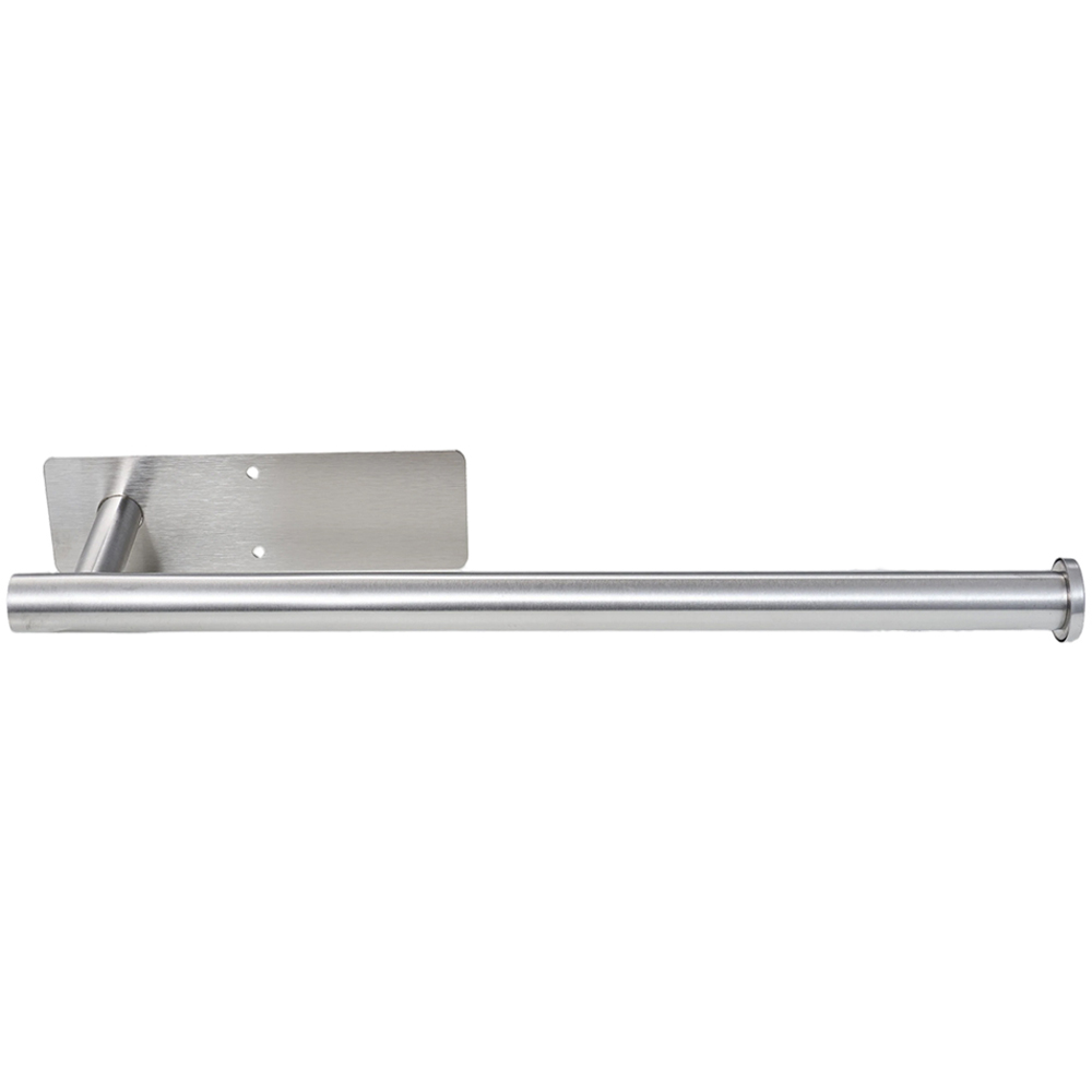 Living and Home 2-in-1 Silver Wall-Mounted Towel and Toilet Roll Holder 34cm Image 5