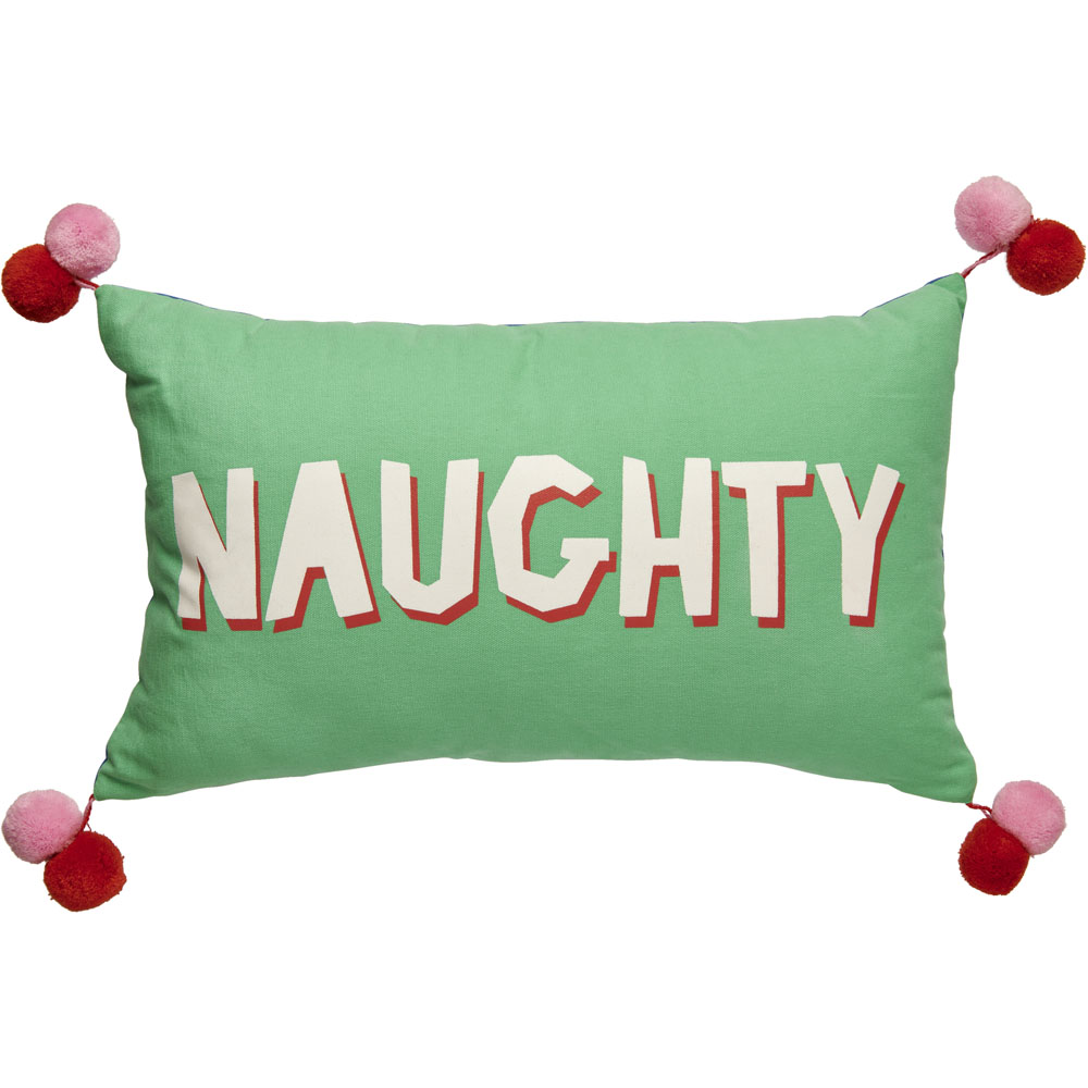 Wilko Naughty and Nice Cushion 30 x 50cm Image 2