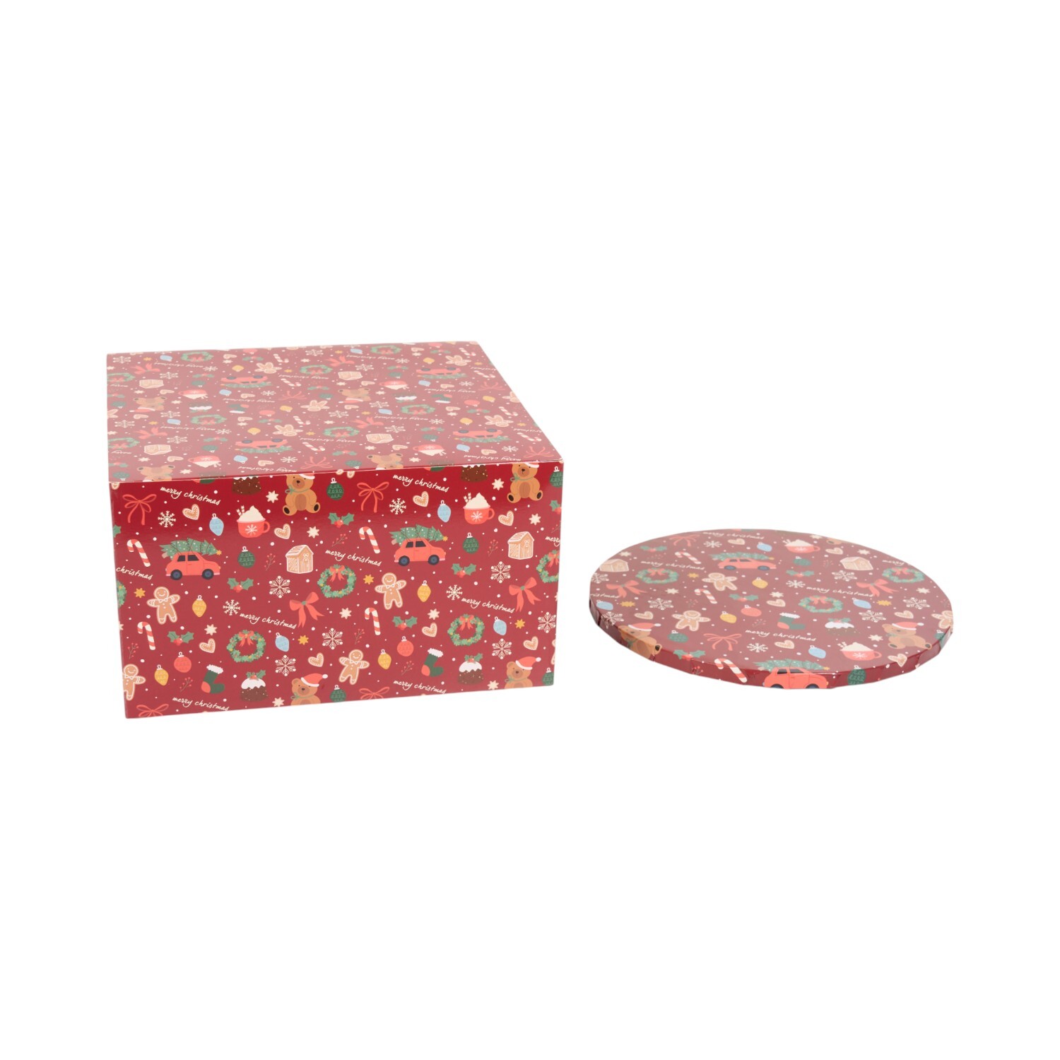 Christmas Cake Board and Box Set Image 6