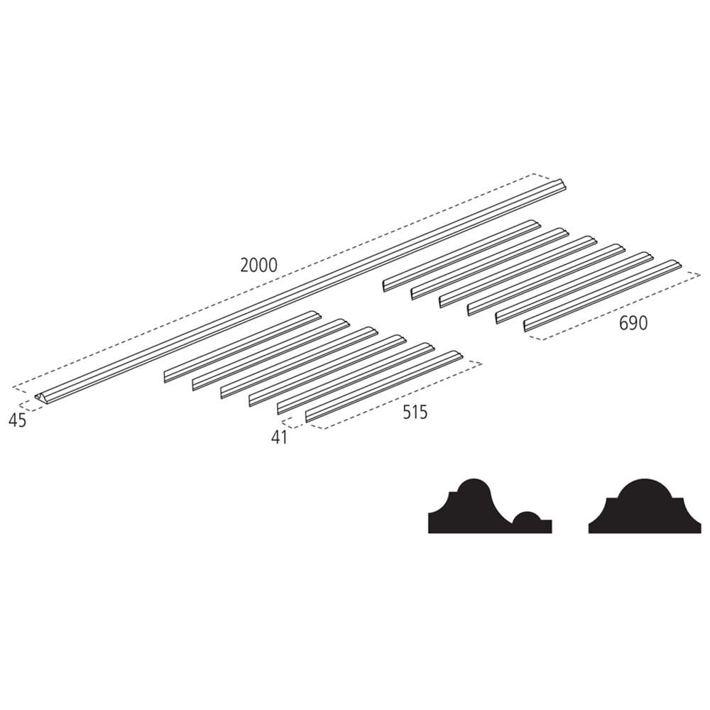 Blueprint Joinery 3 Panel Pine Dado Wall Panel Kit 2000mm 690 x 515mm Image 4