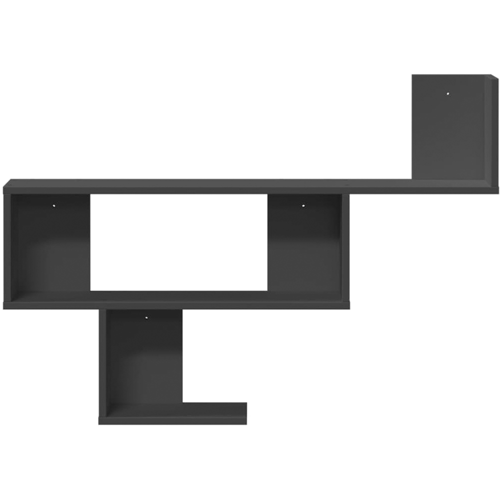 vidaXL 3 Shelf Black Wall Cabinet Image 3
