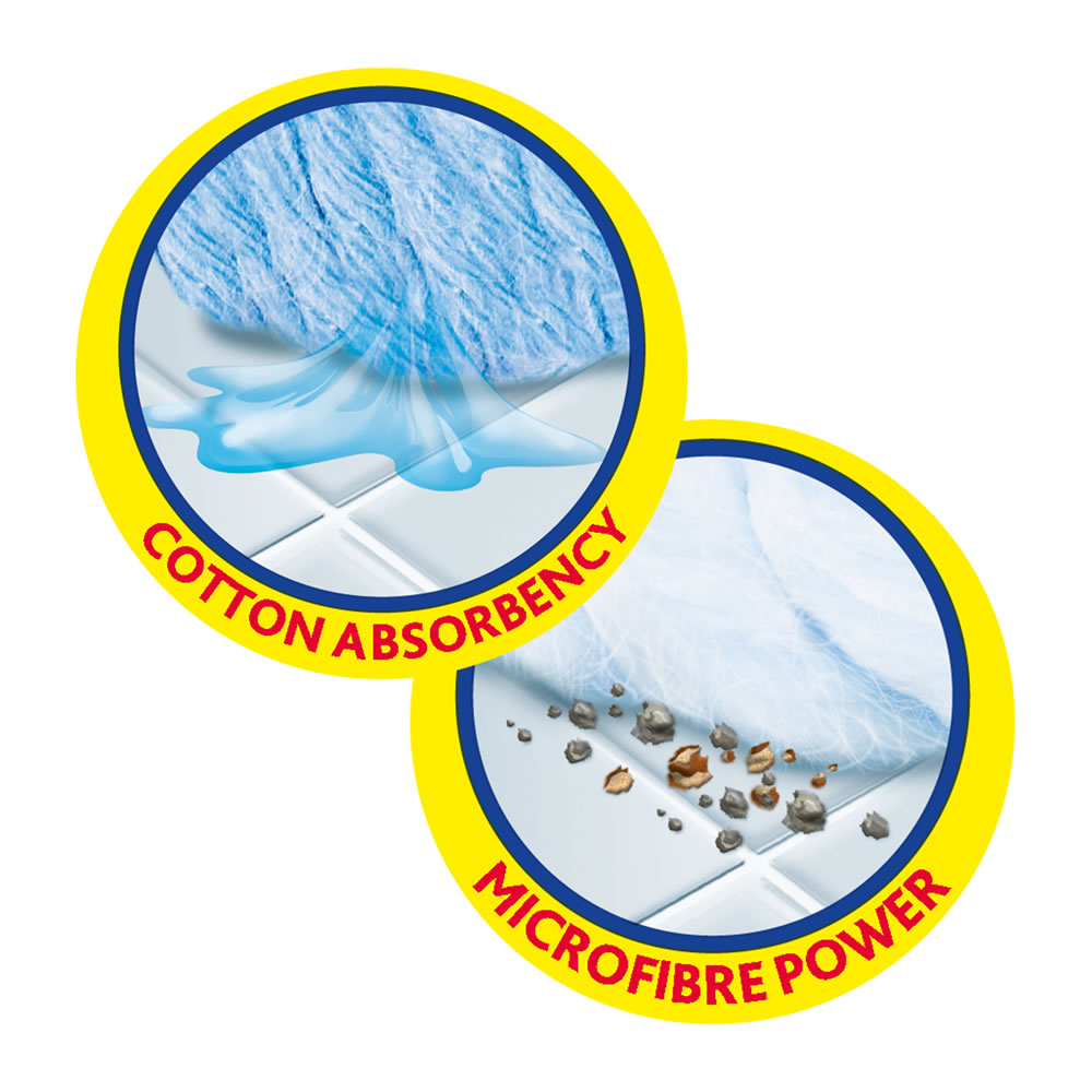 Vileda Supermocio Microfibre and Cotton Mop Refill Image 3