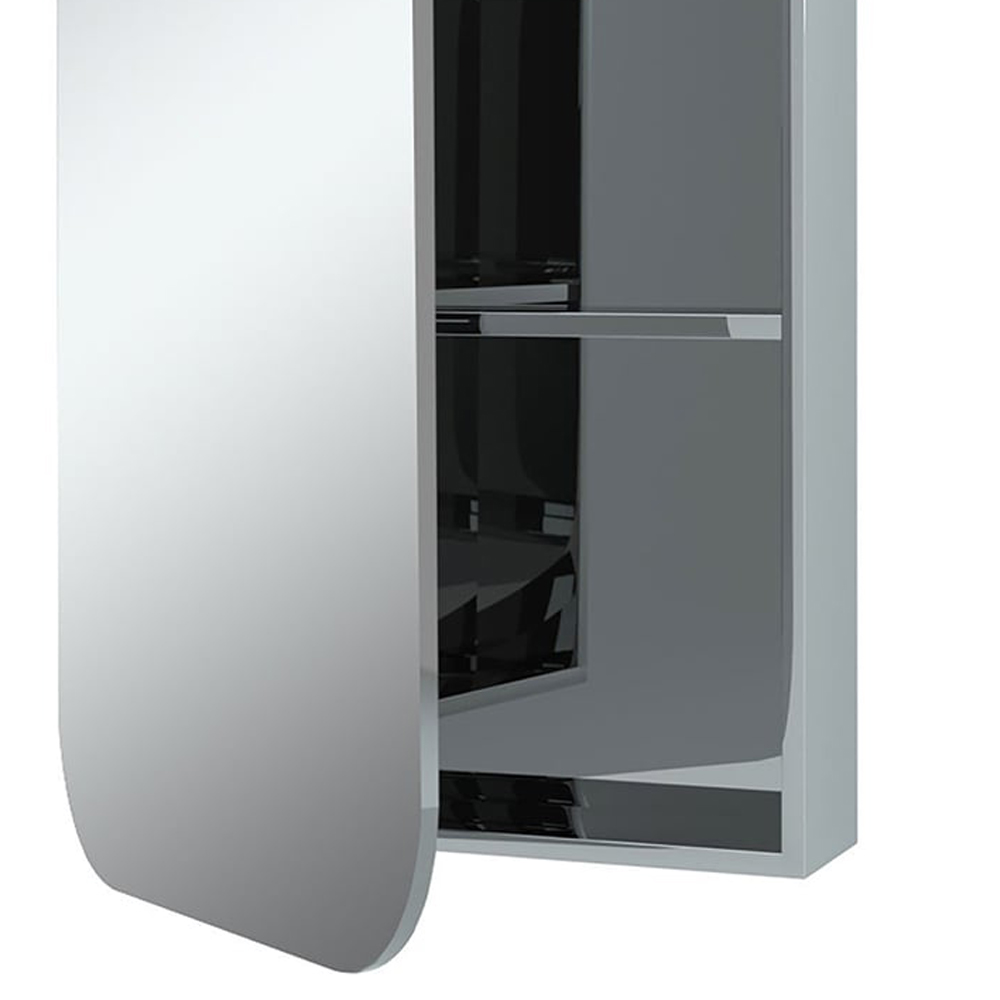 Atlanta Bathroom Mirror Cabinet - Silver Image 6