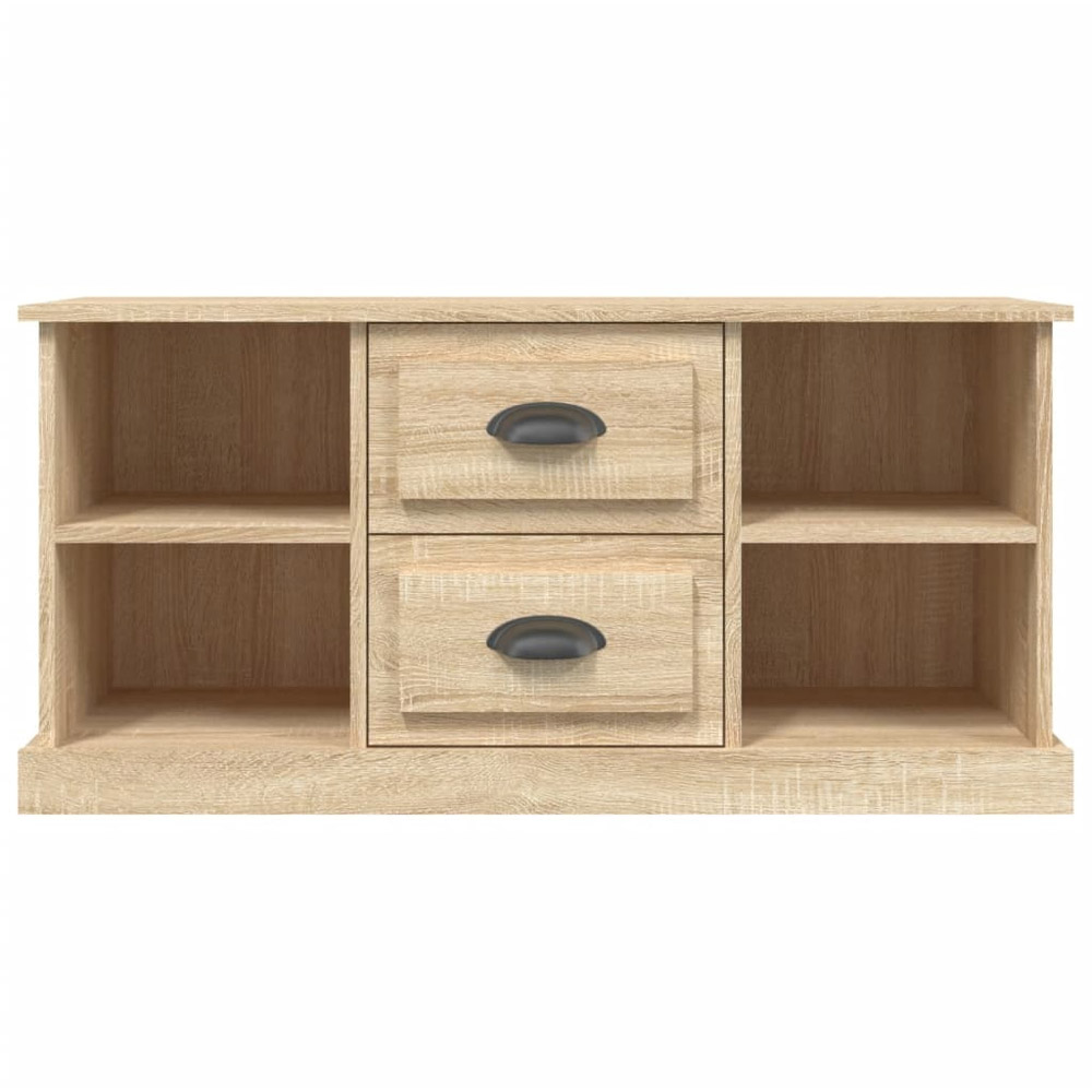 vidaXL 2 Drawer 4 Open Shelf Sonoma Oak TV Cabinet Image 6