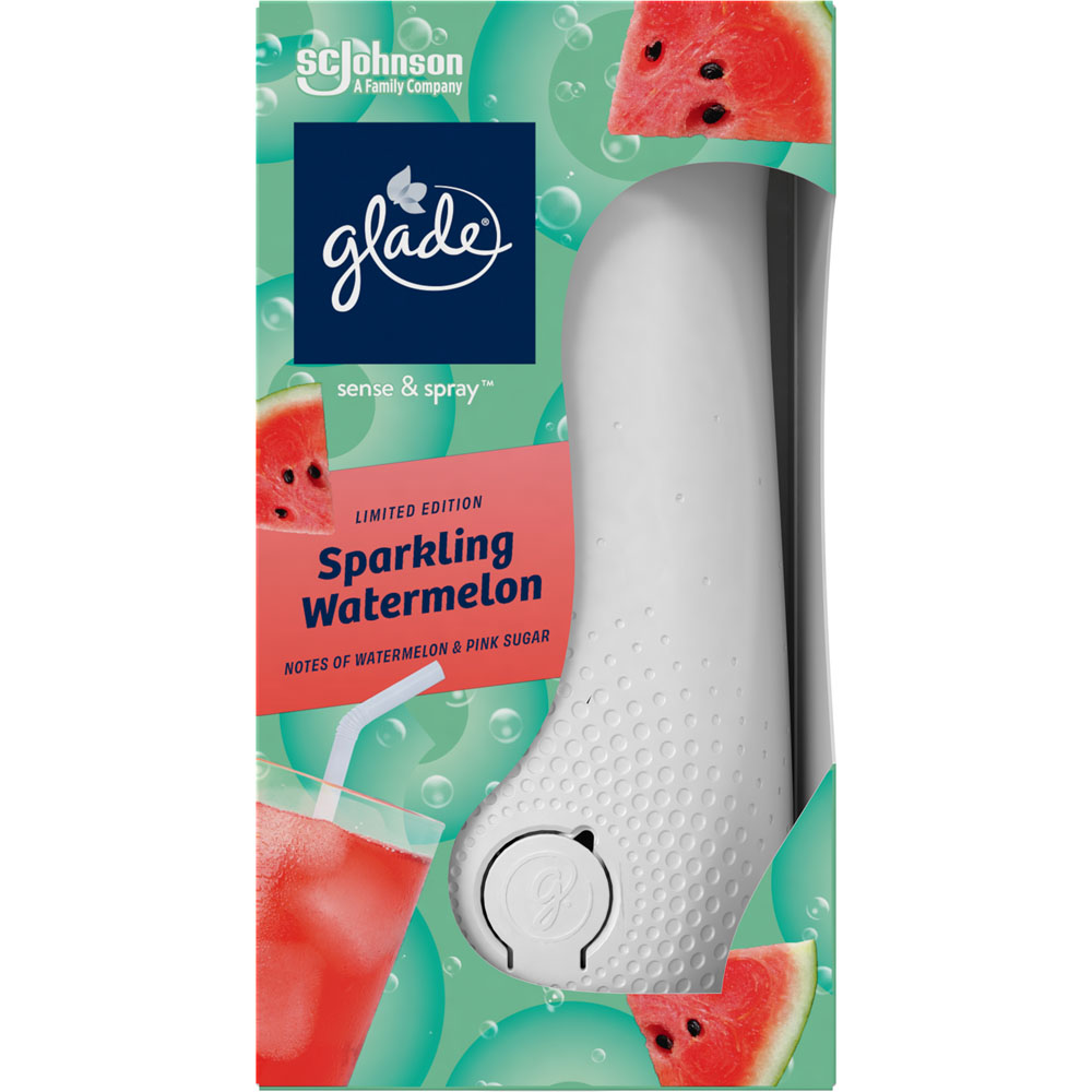 Glade Sparkling Watermelon Sense and Spray Autospray Holder and Refill Air Freshener 18ml Image 1