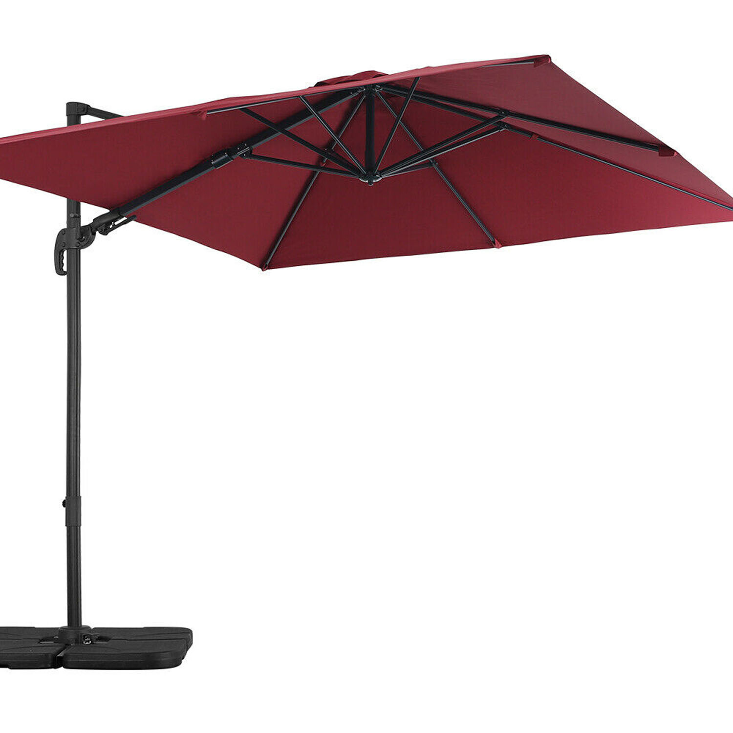 Mini Roma Hanging Parasol - Burgundy / 2.75m Image