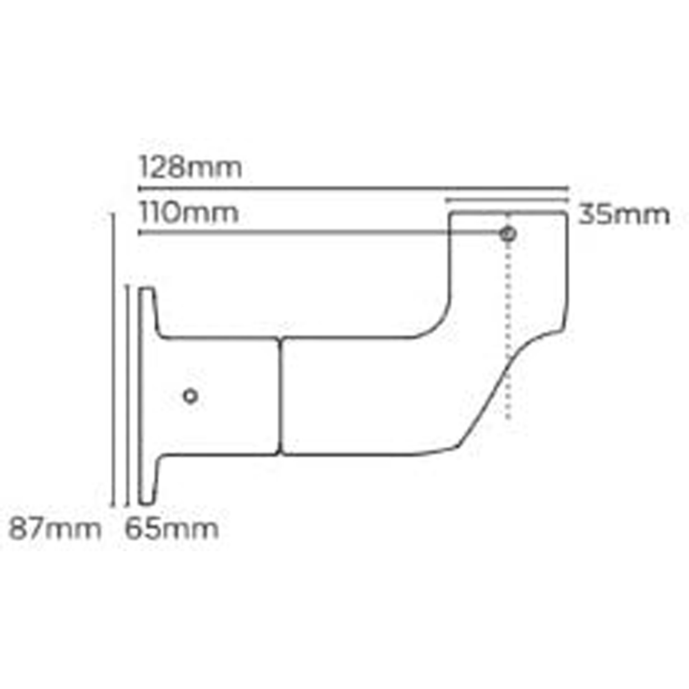 New Edge Blinds 28mm Black Room Darkening Curtain Pole Corner Bracket Image 4