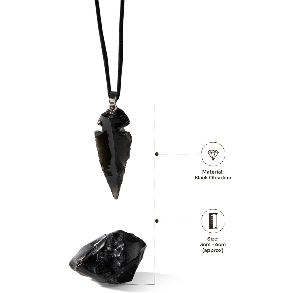 Myga Black Obsidian Stone and Pendant Gift Set Image 4