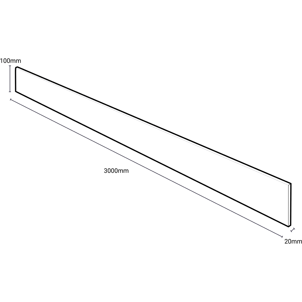 Omega Modern Ashdown Oak Square Edge Kitchen Upstand 3000 x 100 x 20mm Image 6