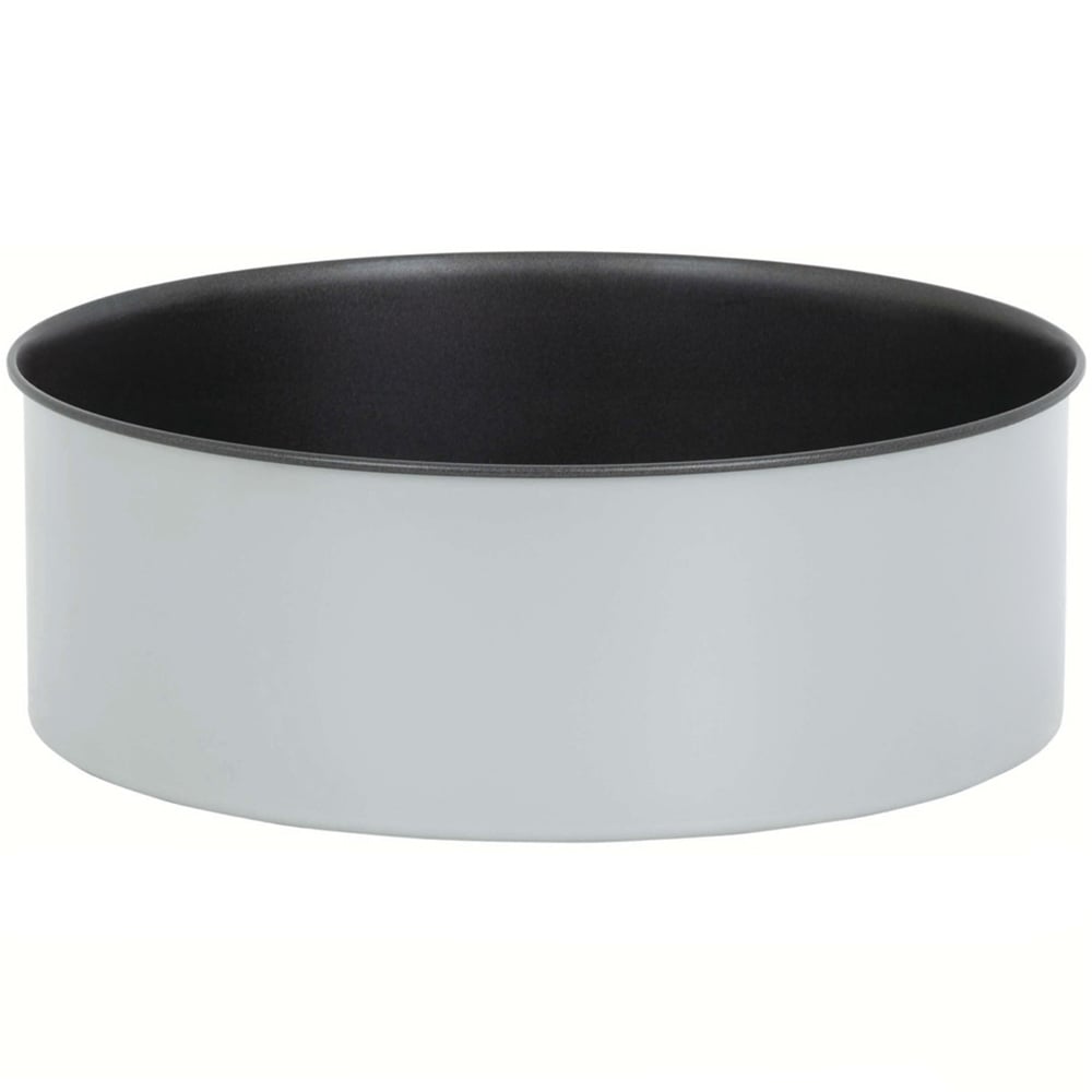 Wham PushPan 25cm Set of 2 Light Grey and Pewter Deep Tin Image 1