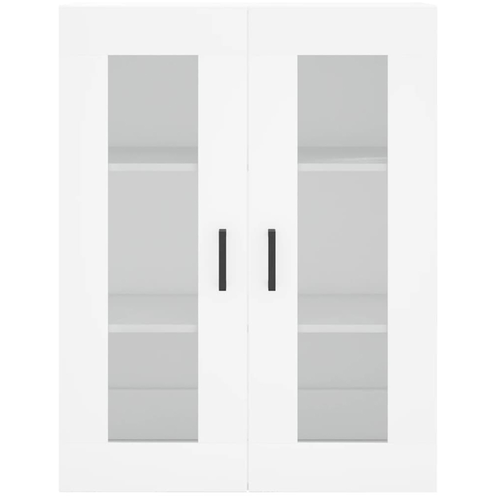 vidaXL 2 Glass Door White Wall Mounted Cabinet Image 7